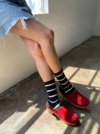 Boyfriend Socks - Red Stripe