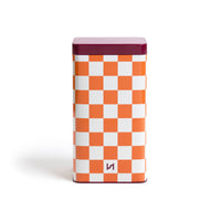 Airtight Tin Storage Container: Check Orange