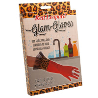 Washing Up Gloves - Red Leopard