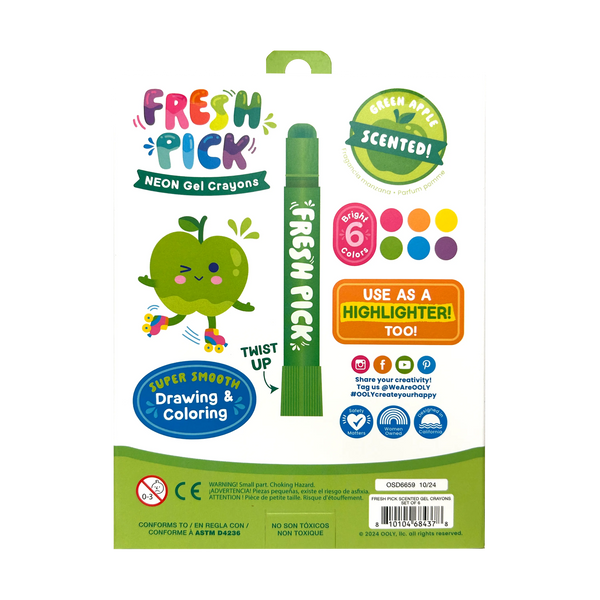 Ooly Fresh Pick: Apple Scented Gel Crayons