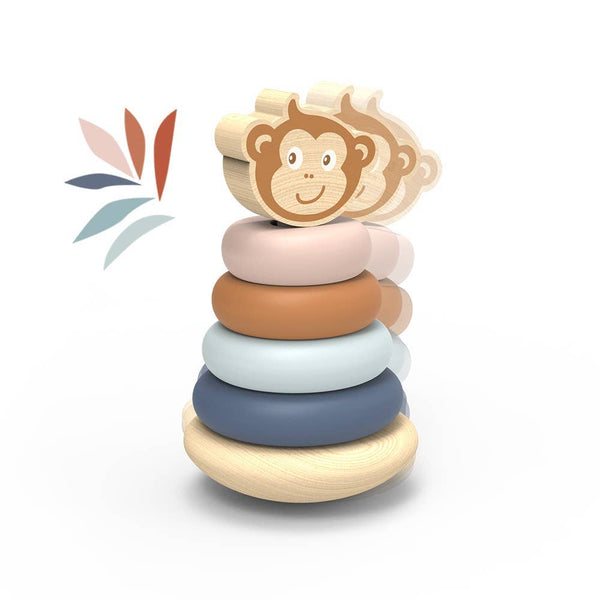 Wooden Monkey Roly-Poly Stacker