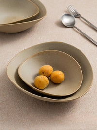 Gohobi Japanese Ceramic Irregular Salad Bowl: 8.5 inch