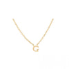 Note Necklace - Letter G - Gold