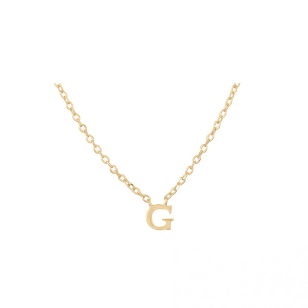 Note Necklace - Letter G - Gold Plated