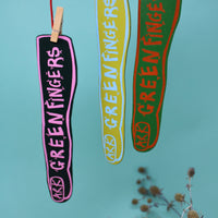 Green Fingers Shaped Bookmark - Bright Green