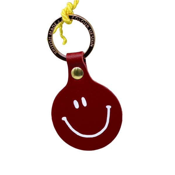 Feeling Lush Smiley Face Key Fob - Red