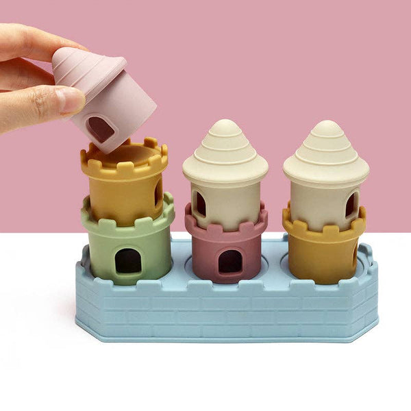 Silicone Stacking Castle Block Set Montessori Toy