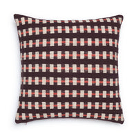 Cotton Woven Cushion Cover: Hila Burgundy