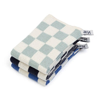 Reusable & Eco-Friendly Cotton Dishcloths - Check Cobalt