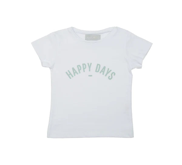 White 'Happy Days' T-Shirt