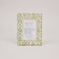 Block Printed Picture Frame (4x6) - Floral Lattice Buttercream