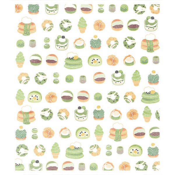 Printed Japanese Dishcloth - Japanese Matcha Sweets