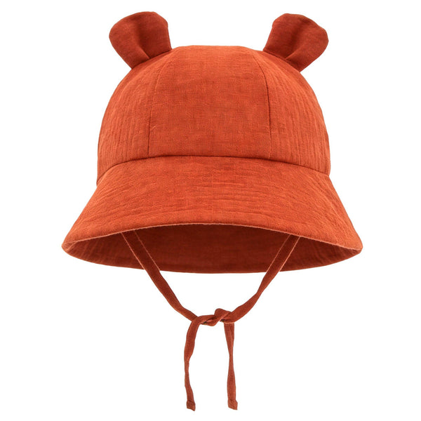 Muslin Baby Sun Hat – Terracotta