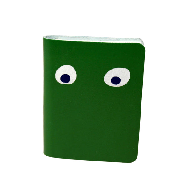 Googly Eye Mini Leather Notebook - Green