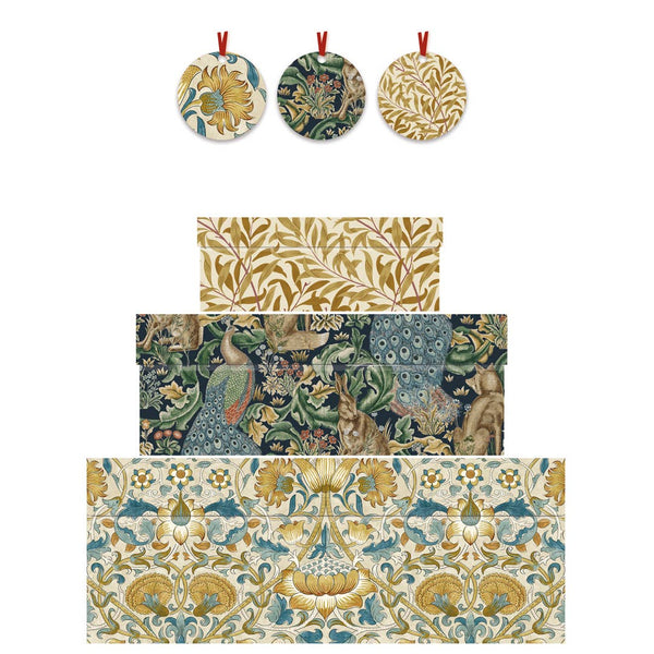 Penny Kennedy Ltd - William Morris Gift Box Set of 3 with Tags Blue Gold