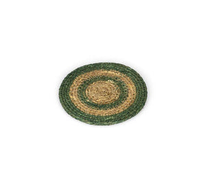 Seagrass Coaster - Olive Green / Natural