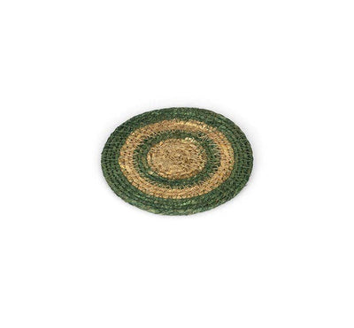 Seagrass Coaster - Olive Green / Natural