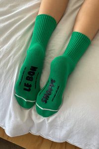 Hugger Socks - Kelly/Black