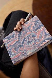 A5 Ruled Notebook - Twisted Scallops Hydrangea