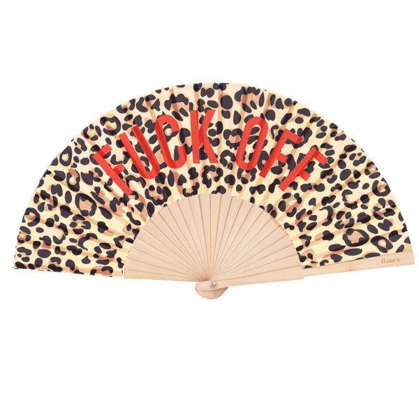 Hand Fan - Leopard "Fuck Off"
