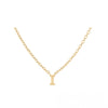 Note Necklace - Letter I - Gold