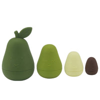 Silicone Matryoshka Avocado Stacking Toy