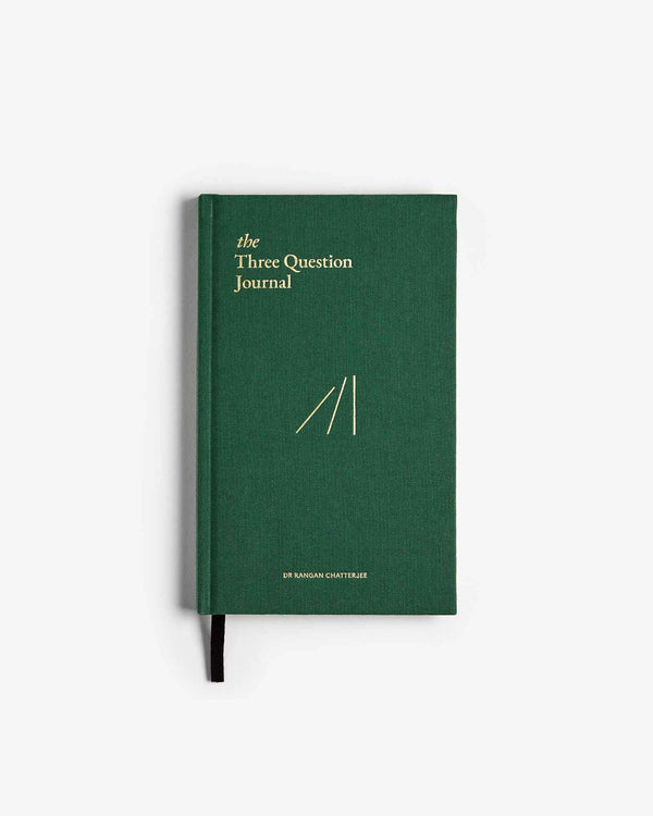The Three Question Journal Green - Daily Guided Wellbeing