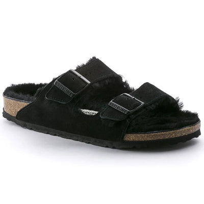 Arizona Shearling Sandal - Black