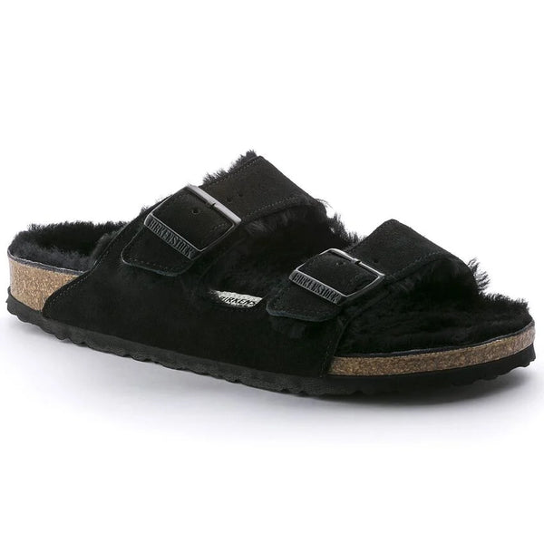 Arizona Shearling Sandal - Black