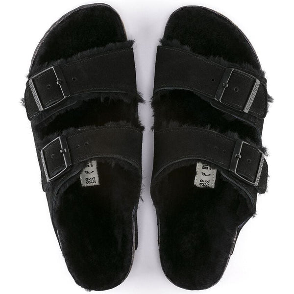 Arizona Shearling Sandal - Black