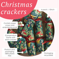 Forest Green Christmas Crackers | 6 Pack |