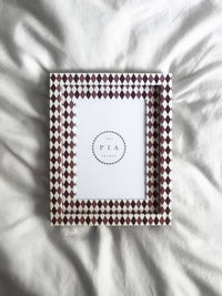 Burgundy & Blush Harlequin Frame: 10x8in (7x5in)