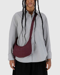 Small Nylon Crescent Bag - Mahogany