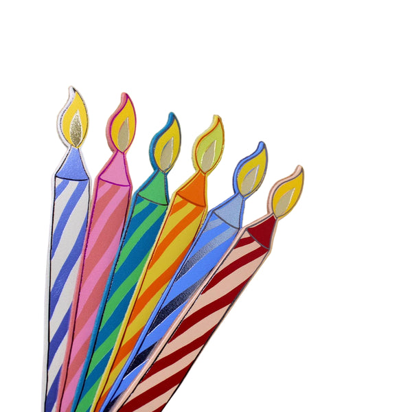 Birthday Candle Bookmark - Cream