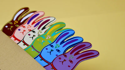 Cute Bunny Bookmark - Cornflower