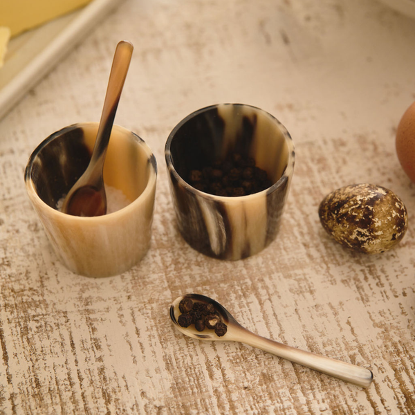 Horn Condiment Dish | Set of 2: Mixed Colour