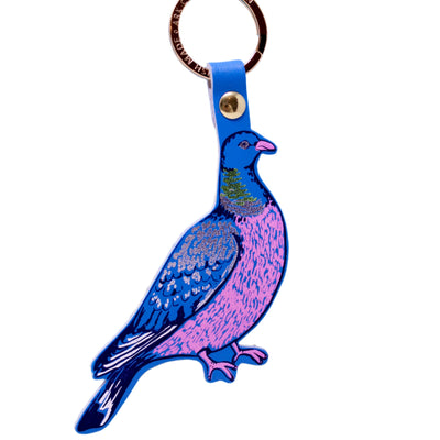 Feral Pigeon Key Fob - Cornflower
