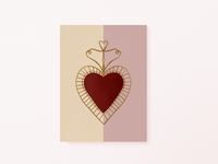 Queen of the Rodeo - Giclee Art Print Love Heart (Mauve): A3