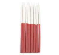 Thin Taper Candles in Guardsman Red and Pearl - Set of 66