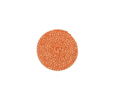 Jute Coasters in Tangerine/Natural, Tied Set of 4