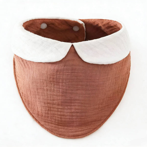 3-layer Muslin Bib - Terracotta