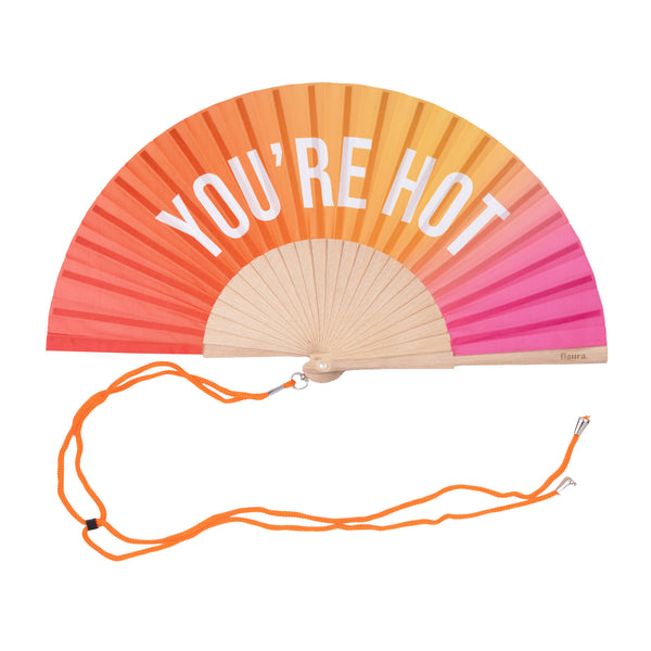 Hand Fan - "You Are Hot" Gradient