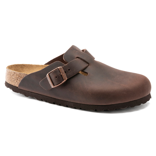 Birkenstock - Oiled Leather Boston Clog - Habana Brown