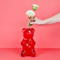 Balvi Yummy Bear Glass Vase Red Vase