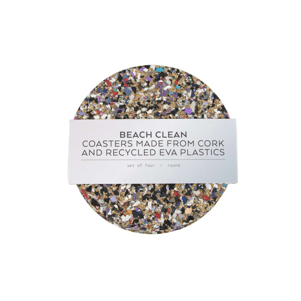 Beach Clean Coasters - Set of 4 - Round