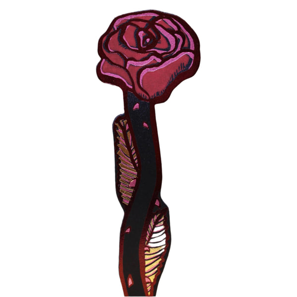 Rose Bookmark - Black