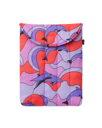 Puffy Laptop Sleeve 13”/14” - Dolphins