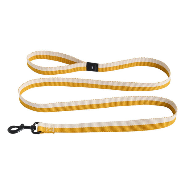 Dog Leash Flat M/L - Off White/Ochre