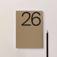 Brown A5 Lay Flat 2026 Planner