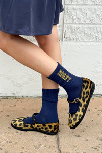 Preppy Socks - Navy/Gold